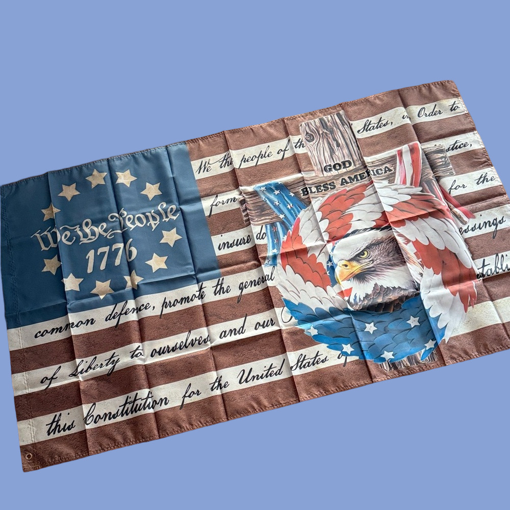 Patriotic American Flag and Eagle flag